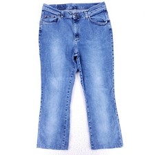 Riders Jeans Denim Cotton Womens SZ 12 Blue Straight Stretch VTG Mid Rise Slim