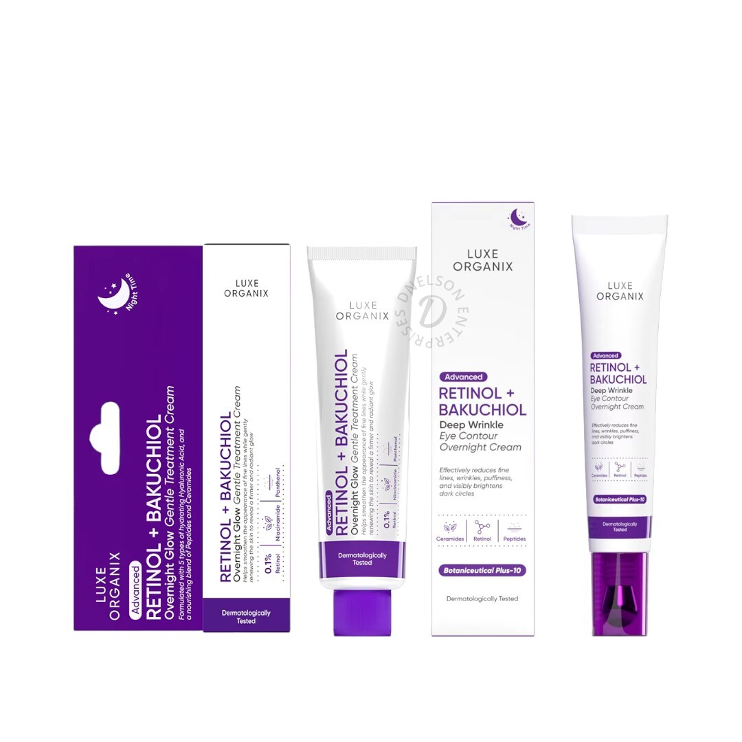 Luxe Organix Retinol+ Bakuchiol Overnight Glow & Deep Wrinkle Eye
