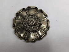 Curtain Drapery Holdback Tie Back Round Gold Flower Ornate Granny Core Plastic