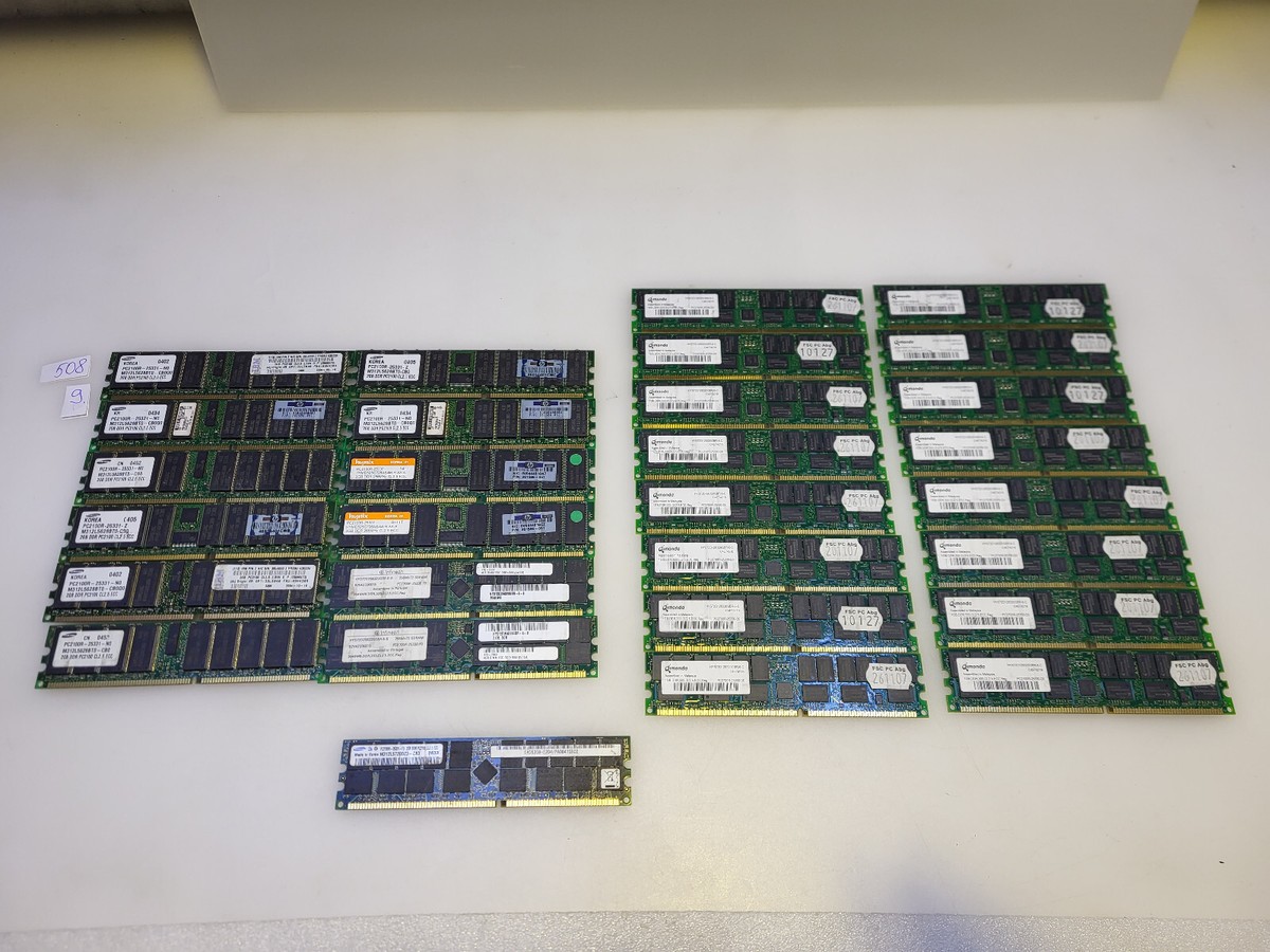 29 Pcs Server PC DDR1 Registered ECC High Grade Memory Gold