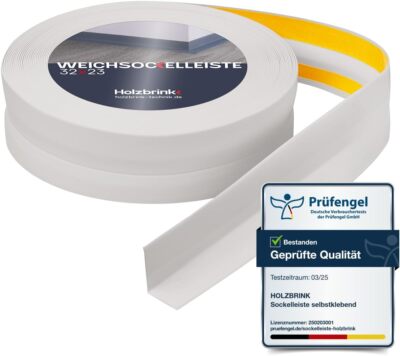 QUEST Battiscopa In PVC 70x20mm, 15m, Autoadesivo, Listello Flessibile Per Pavimenti Facile Da Installare Bronze 93833019 - Foto 4