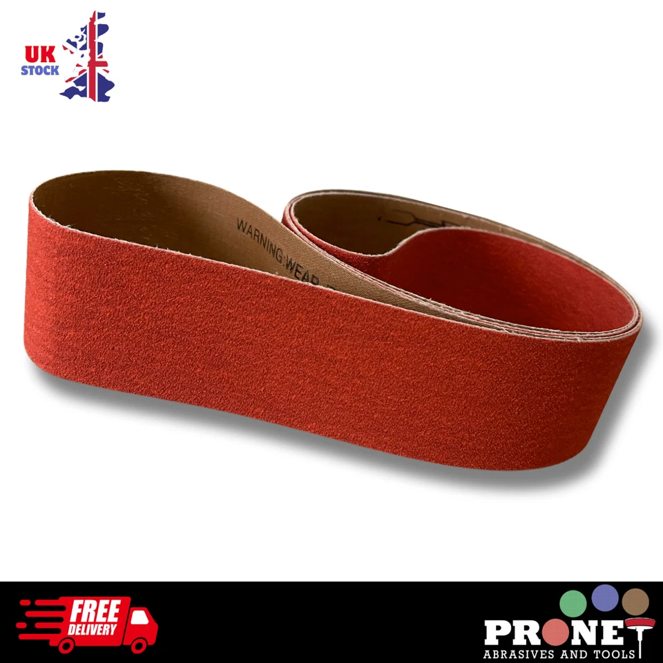 PRONET ABRASIVES 50x1830mm 2"x72" Ceramic Sanding Belts - Long Lasting Knife Grinding Belts - 6Pk