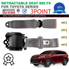 For Toyota Highlander Retractable & Adjustable 3 Point Seat belt Gray Replace