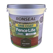 Ronseal 9L One Coat Life Quick Dry Garden Shed  Fence Paint All Colours