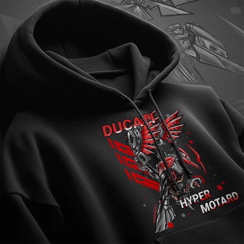 Ducati Hypermotard 950 Motorcycle Hoodie Pullover for Motorrad Riders