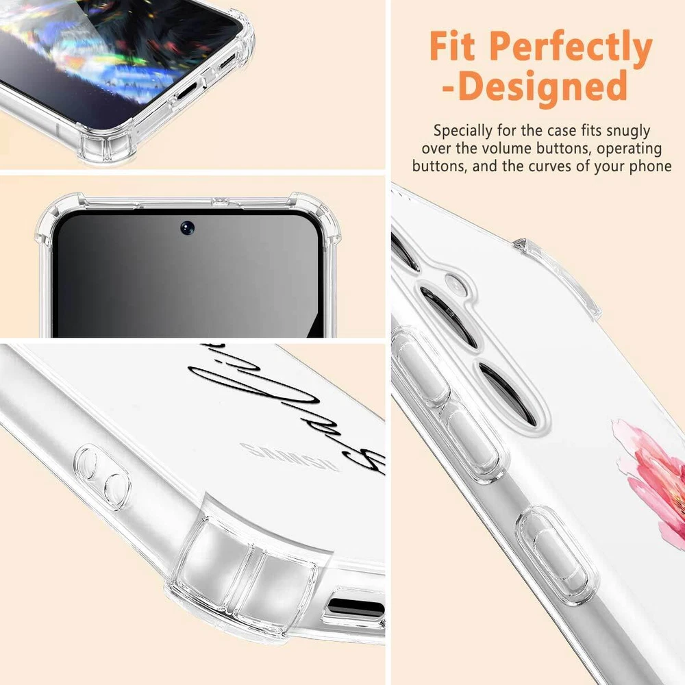 Phone Case For Samsung Galaxy S25 Ultra S24 A15 A16 A35 Personalised Clear Cover