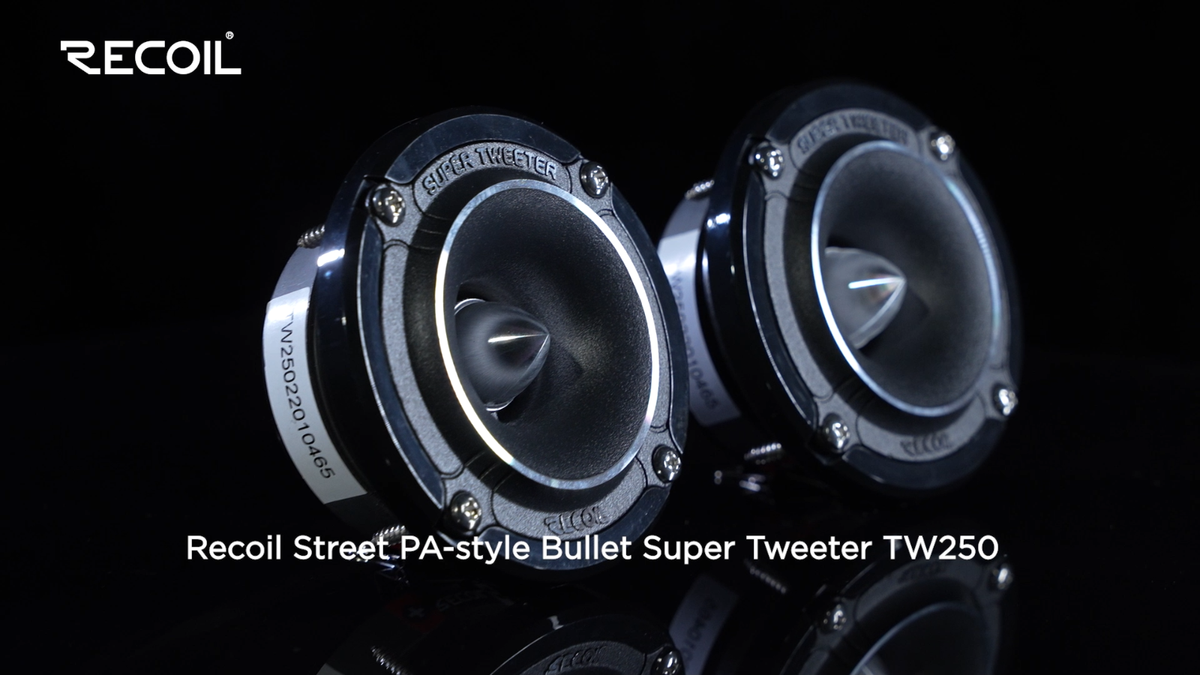 Recoil A-TW250 High Compression Bullet Super Tweeters 200 W RMS