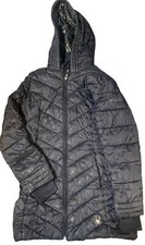 Women s small or big kid s medium sized Spyder brand black hooded puffy coat