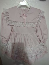 Vintage Child Girl Miss Quality Lace Ruffle Party Dress Size 3T