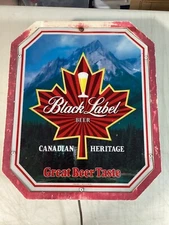 Vintage Black Label Beer Canadian Heritage Light Up Wall Hanging Bar Sign BL