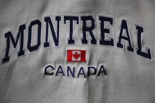 MRJ Pullover Sweatshirt Mens L White Crewneck Montreal Canada Embroidered Cotton - Picture 3 of 8