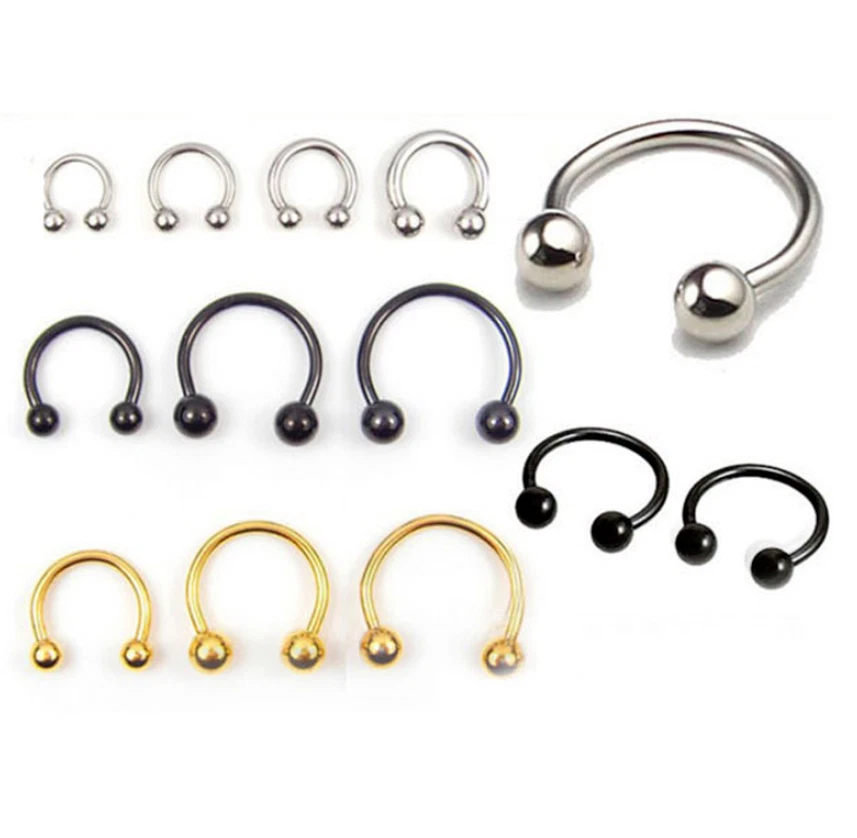 Piercing corporal 16 g anillo nariz tabique labio pezón hélice tragus acero inoxidable Foto 4 de 4