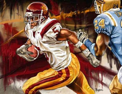 Reggie Bush USC Trojans 8 X 10 Giclee by James Byrne Series 1