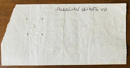 1977 Homenaje PACO GANDIA - Valencia V Levante UD Match Ticket 25/10/77 - Picture 2 of 2
