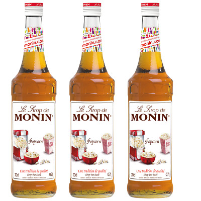 Monin Sirup Popcorn, 0,7L, 3er Pack