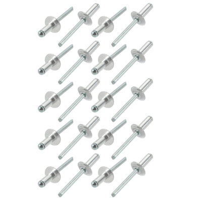 20x Blindnieten Blindniete Flachkopf Aluminum Nieten 6,4mmx16mm