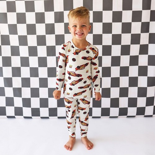 NWT Posh Peanut Lightening McQueen Long Sleeve Pajama Set size 3-4T - Picture 2 of 5