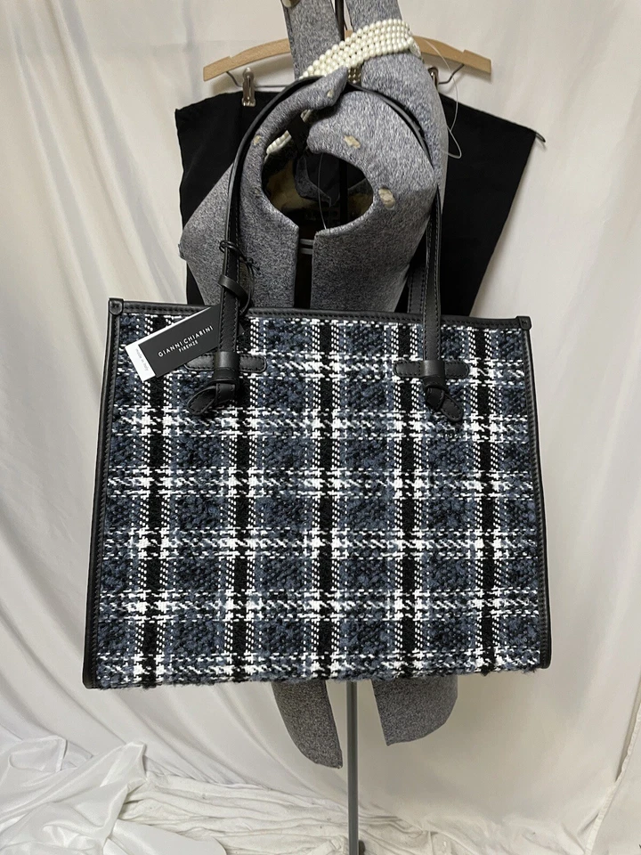 NUEVO Gianni Chiarini Cartera Bolso de Mano Cremallera Bolso sin asas Polvo Juego de tres piezas Hecho en Italia Foto 4 de 4