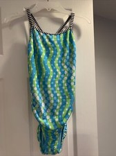 Dolfin Uglies Girls Multicolor Abstract Comfort One Piece Swimsuit Size 30