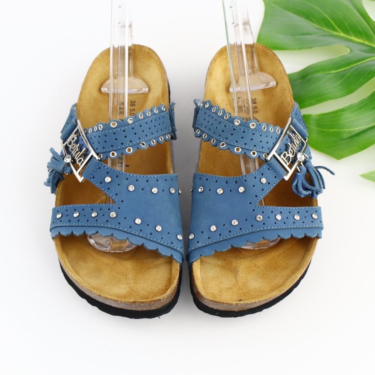 Birkenstock Betula Womens Krystle Sandal Size 7 Blue Leather  display picture 2