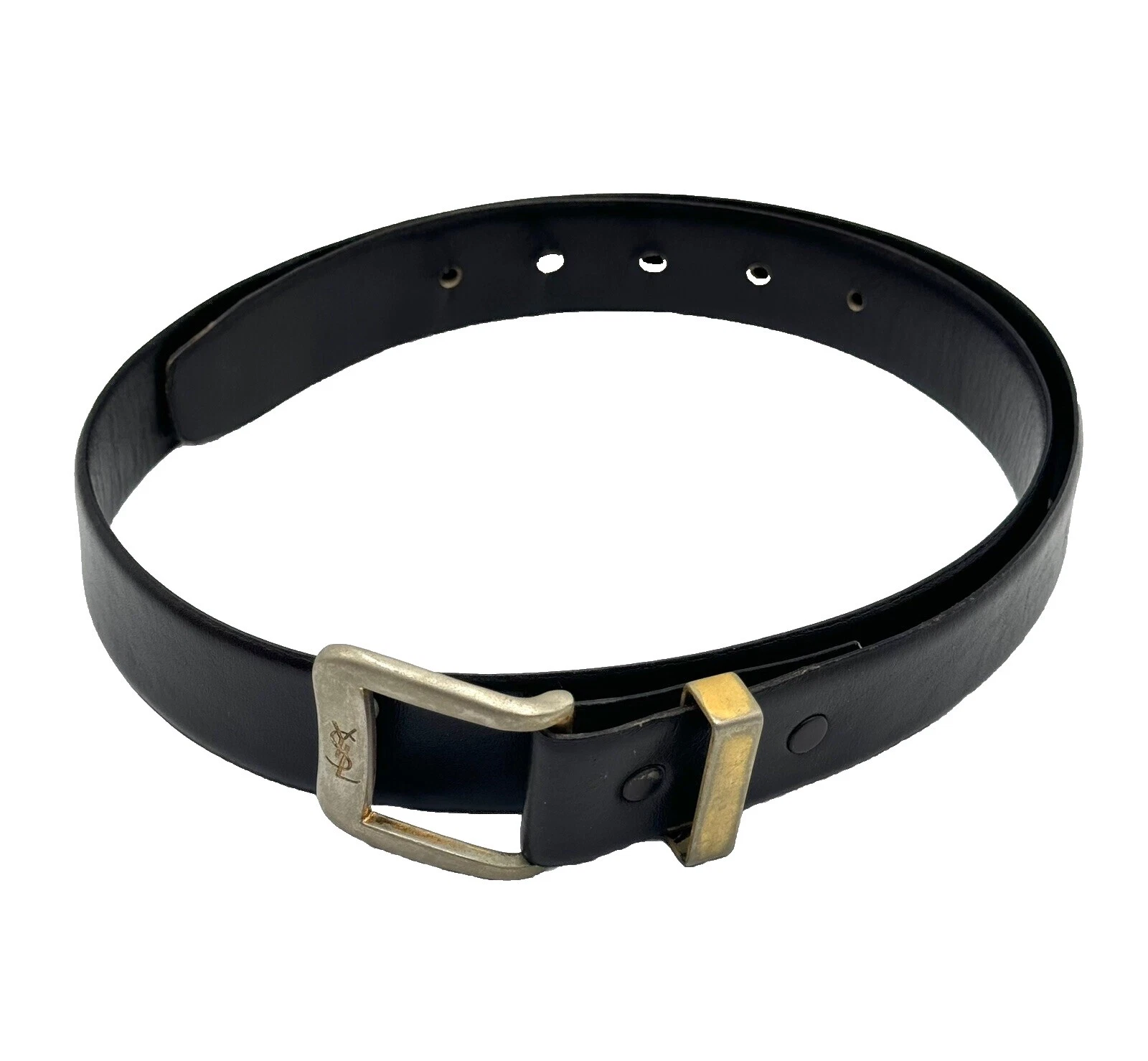 Cinturones de Cuero Marrón Saint Laurent para Hombres