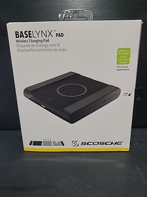 Scosche BaseLynx Pad (10W) Wireless Charging Pad for Smartphones & More - Black