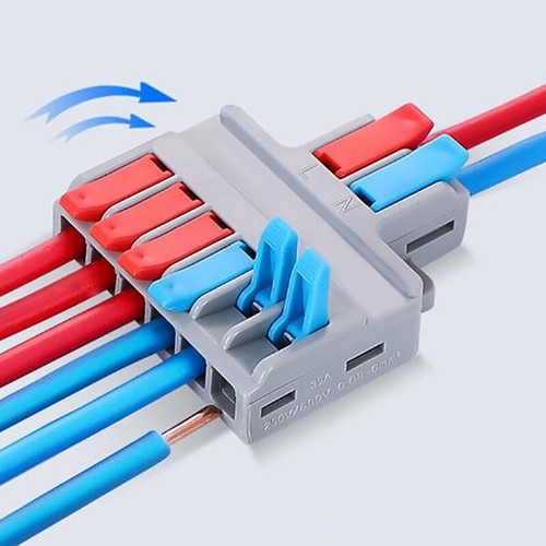 Quick Splitter 2 In 4/6 Out Wire Connector Universal Wiring Cable Connec  ZT - Picture 1 of 12