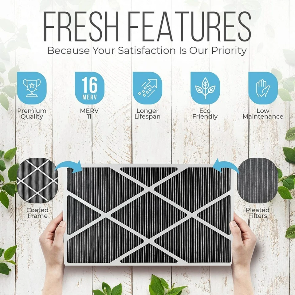 Lennox X6672 Furnace Air Filters Carbon Clean Healthy Climate 16x25x5 Merv 16 - Image 3 of 3