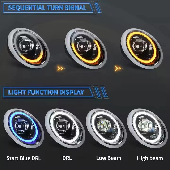 Faros LED DRL para BMW Mini Cooper R53 2001 2002 2003 2004 2005 2006 2007  Foto 2 de 4