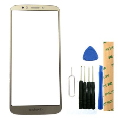Outer Screen Glass Lens Replacement + Protector For Motorola Moto E5 PLUS Gold
