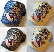 TATTOO Rhinestone Fashion Trucker Mesh  Ball Cap / Hat-Skull-1