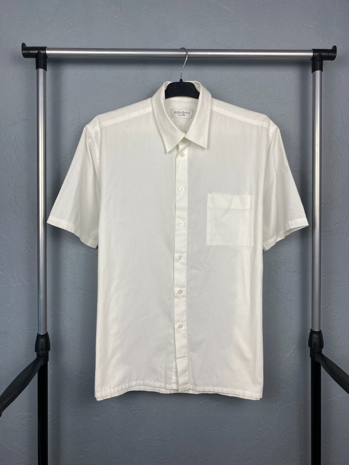 Camicia da uomo Yves Saint Laurent YSL manica corta taglia L