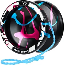MAGICYOYO, Yoyo V3, V3-black Splash Pink & Blue