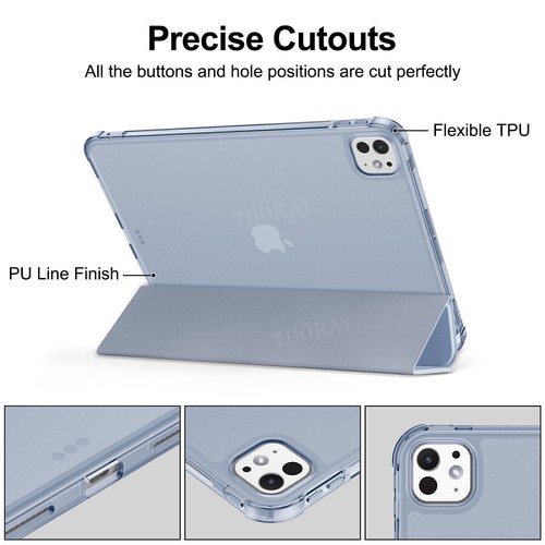 Case for iPad 7/8/9th 10.2 Air 4 5 6 Pro 11'' 13'' 2024 Smart Leather Flip Cover - Picture 15 of 87