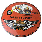 Vintage Harley Davidson Motorcycles Sign - Snoopy Porcelain Gas Pump Sign