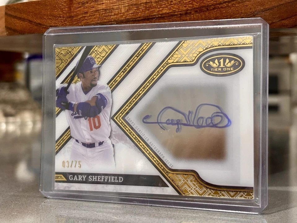 2025 topps tier one Clearly Perfect Autographs Gary Sheffield Auto /75 - Image 2 of 3