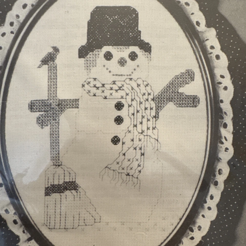 Vtg Mary Maxim Needlepoint NO 37387 Snowman Exclusive Needlecraft Kit T - Image 2 of 4