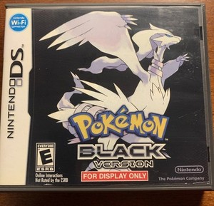 Pokemon Black Version Nintendo DS Replacement Case ONLY No Game - For Display