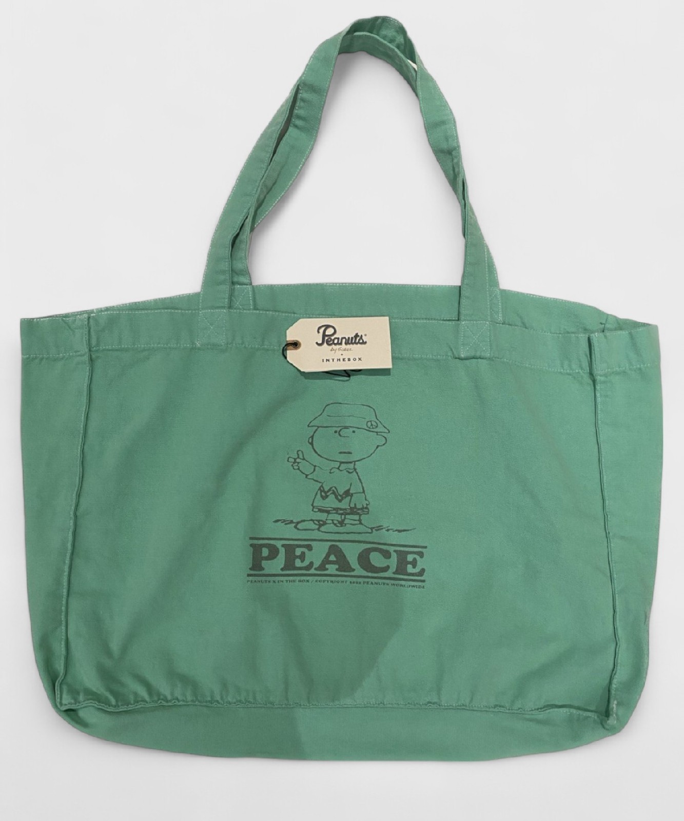 В коробке Peanuts Charlie Коричневая сумка-тоут Baumwolltasche Grün SS230031.331