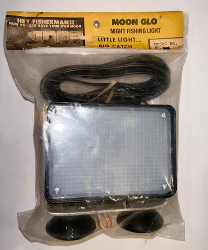 Vintage Moon Glo Night Fishing 12 V Light NOS. Eine Nacht am See!