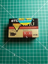 TDK E-HG Extra High Grade TC-30 Blank Camcorder Cassette Tape