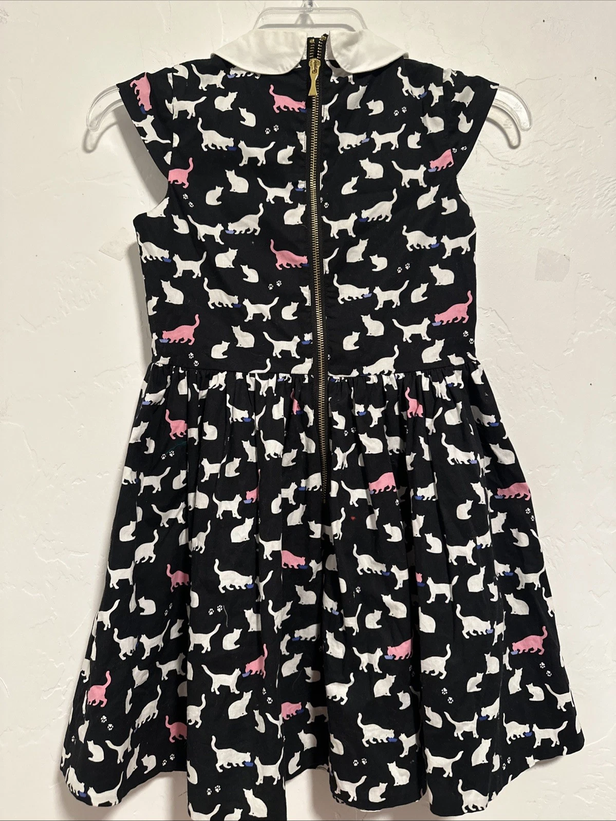 Vestito Kate Spade New York bambina Kimberly stampa gatto scollato bambina taglia 7