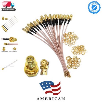 5PCS RG178 U.FL IPX to RP-SMA Female Pigtail Coax Cable, Low Loss SMA IPX-1 E...
