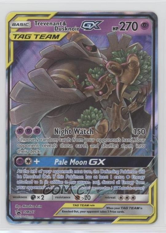 Trevenant & Dusknoir GX Pokemon Sun & Moon Black Star Promo #SM217 08j3