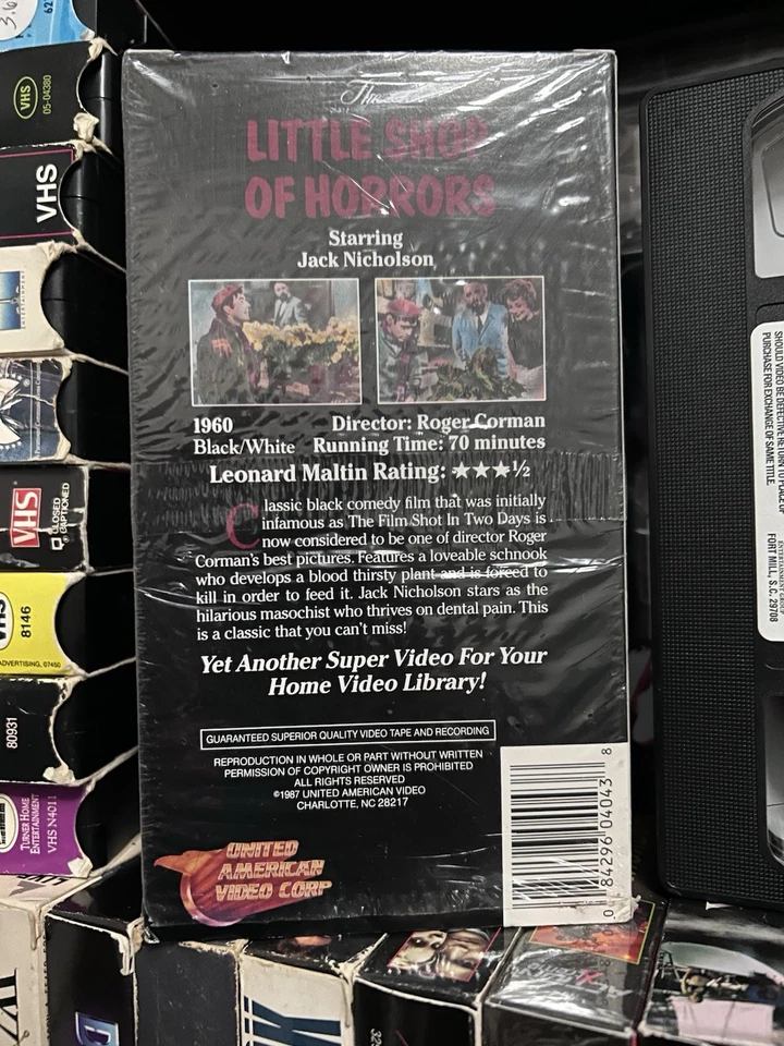 The Little Shop Of Horrors VHS Tape In Factory Plastic HTF OOP Horror Cult 90s - Image 4 of 4