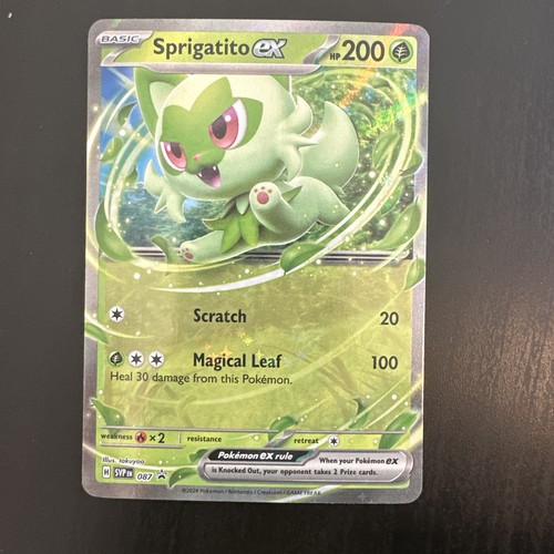 2024 Pokemon Scarlet & Violet Black Star Promos Sprigatito ex ex #SVP 087
