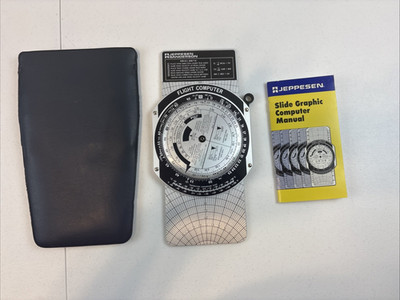 Jeppesen Sanderson E-6B metal Student Slide Graphic Flight Computer. Wize Wheel