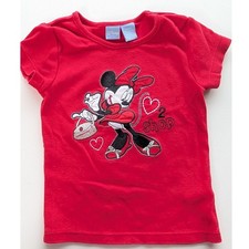 Disney Baby Minnie Mouse Red T Shirt Top Girls 36 Months Applique Y2K