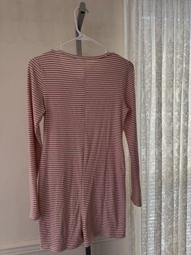 American Eagle x Peanuts Snoopy Women’s Plush PJ Long Sleeve Striped Romper M - Picture 6 of 6