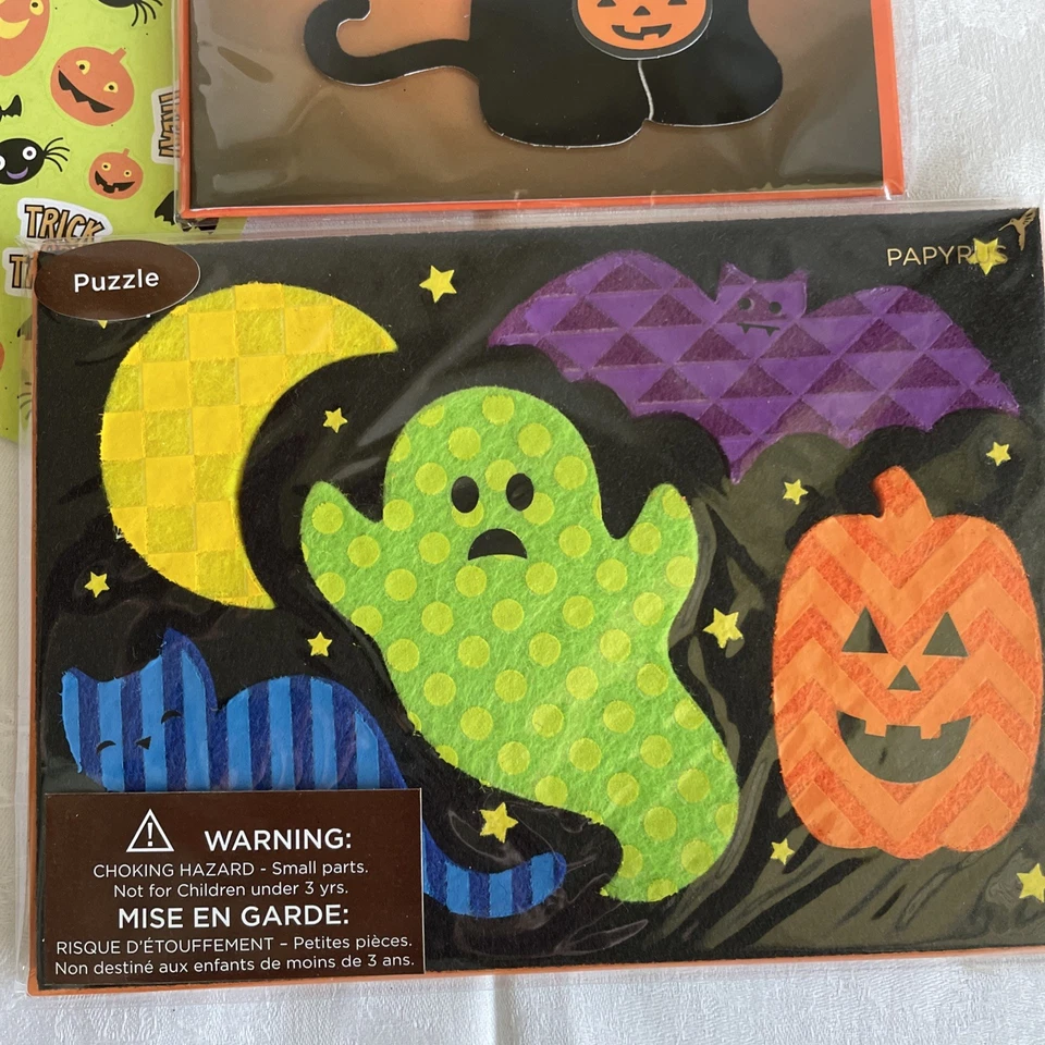 HELLO KITTY Sanrio Halloween PAPYRUS greeting card 3D & Puzzle NEW UNUSED - Image 4 of 4